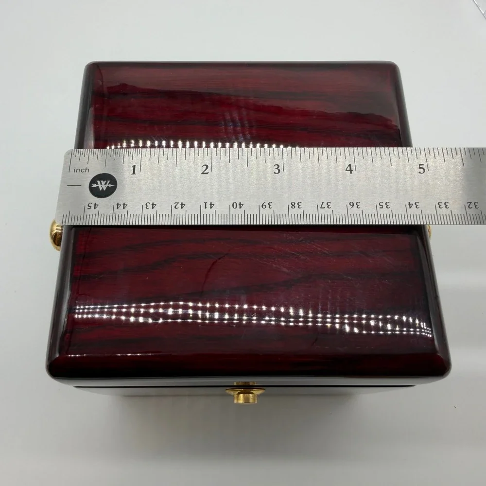 Howard Miller 645-443 Rosewood Gimbaled Desk Clock Morgan Stanley Brass Office